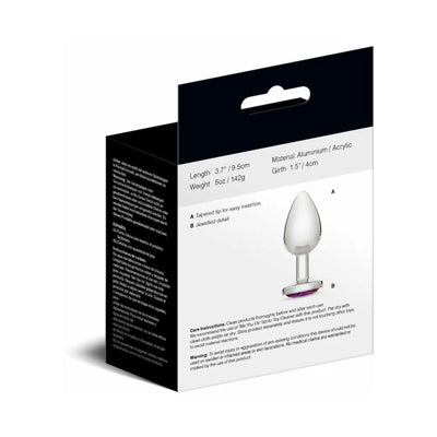 Crystal Jewels Metal Butt Plug, Clear Large