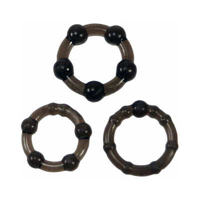 Linx Easy Squeeze Cock Ring Set Black Os