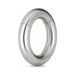 Polished stainless steel magnetic cock ring with smooth, rounded design and secure locking mechanism.