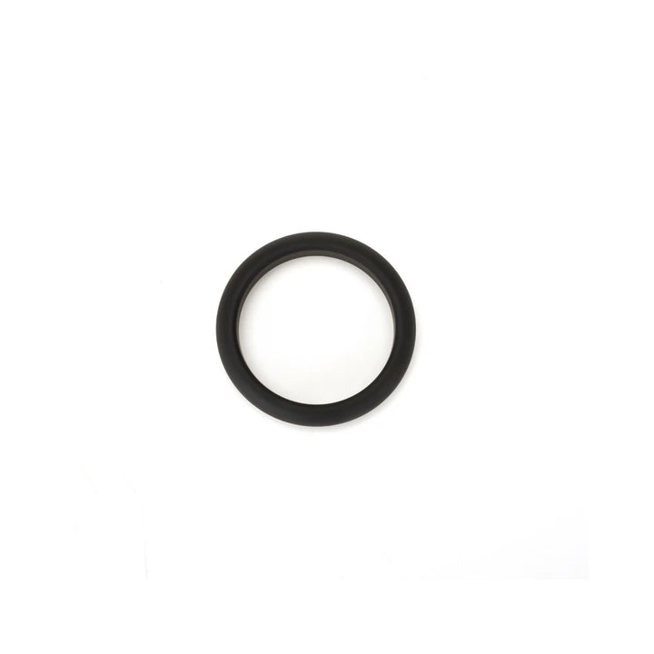 Black silicone ring with smooth finish, 50mm diameter, designed for comfort and performance.