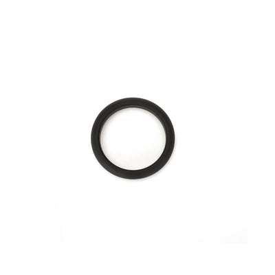 Black silicone ring with smooth finish, 50mm diameter, designed for comfort and performance.