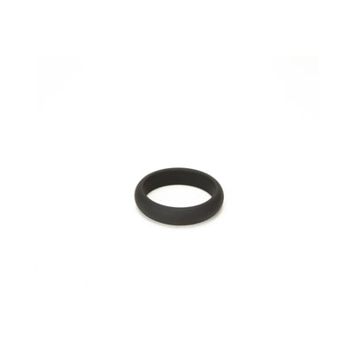 Black silicone ring with smooth finish, 50mm diameter, designed for comfort and performance.