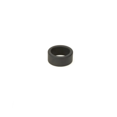 Black silicone ring with a smooth finish, designed for comfortable and secure wear.