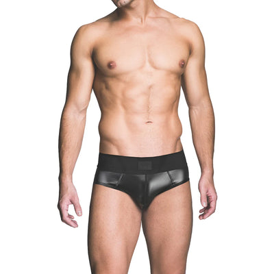 Prowler Red Wetlook Assless Brief Blk