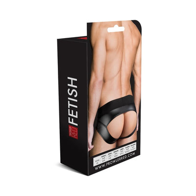 Prowler Red Wetlook Assless Brief Blk