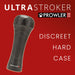 Black Prowler Red Ultra Stroker with discreet hard case on red background with product branding text.