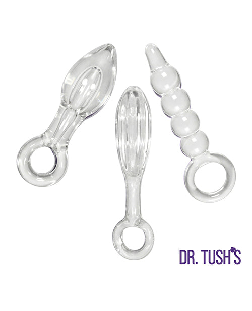 Dr. Tush's Halo of Pleasure Collection Anal Plug Set - Glass