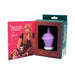 Natalie's Toy Box Cake Eater Cupcake Flicker in purple silicone with packaging featuring a model and product details.
