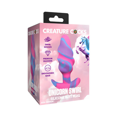 Creature Cock Unicorn Swirl Butt Plug
