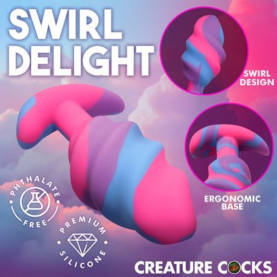 Creature Cock Unicorn Swirl Butt Plug