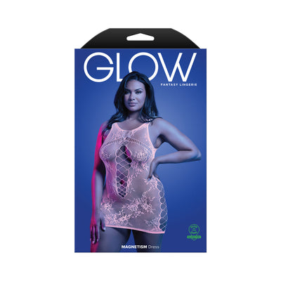 Fantasy Lingerie Glow Magnetism Glow-in-the-Dark Lace Knit Dress