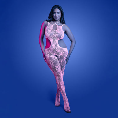Fantasy Lingerie Glow Equilibrium Glow-in-the-Dark Crotchless Bodystocking