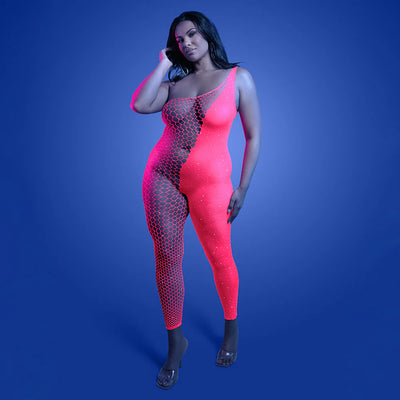 Fantasy Lingerie Glow Hyperdrive UV Reactive Rhinestone Bodystocking