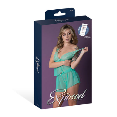 Magic Silk Caribbean Crush Flutter Cami & Short Set Aqua Glow