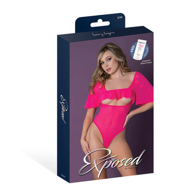 Magic Silk Pink Kink Flutter Sleeve Teddy Pink Glow