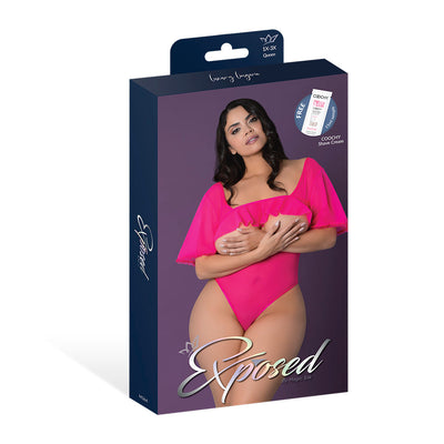 Magic Silk Pink Kink Flutter Sleeve Teddy Pink Glow