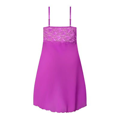 Magic Silk Butterfly Fantasies Gown & Thong Set Neon Purple