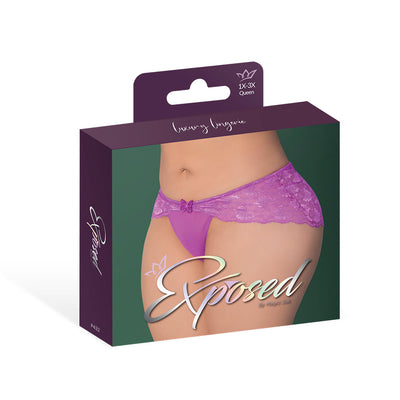 Magic Silk Butterfly Fantasies Boy Short Neon Purple