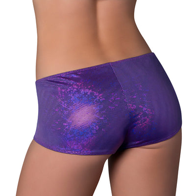 Magic Silk Glimmer Mini Boy Short Purple Disco
