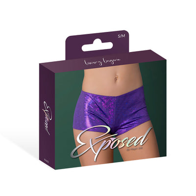Magic Silk Glimmer Mini Boy Short Purple Disco