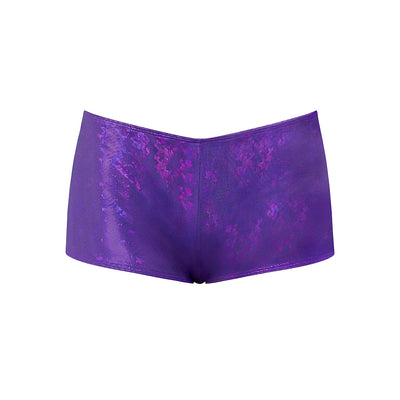 Magic Silk Glimmer Mini Boy Short Purple Disco