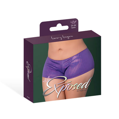 Magic Silk Glimmer Mini Boy Short Purple Disco