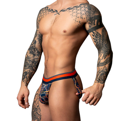 Male Power Soo Cumfy Jock Navy/Orange