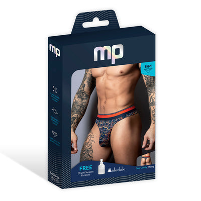 Male Power Soo Cumfy Thong Navy/Orange
