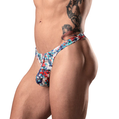 Male Power Your Lace Or Mine Bong Thong Geometric