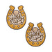 Pastease Giddy Up Sparkling Horseshoe Golden Nipple Covers