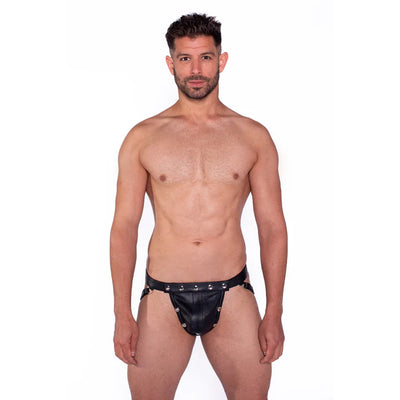 Prowler Red Leather Harn Jock Blk Md