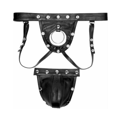 Prowler Red Leather Harn Jock Blk Md