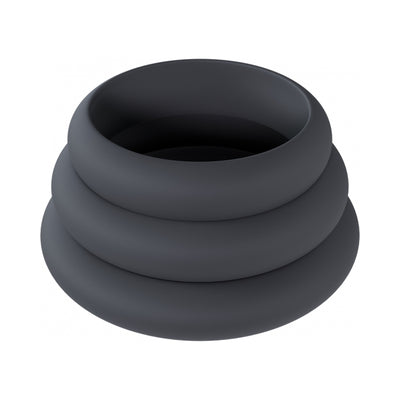 LEVELZ Wide O Silicone Cock Ring Set of 3 (30mm/35mm/42mm)