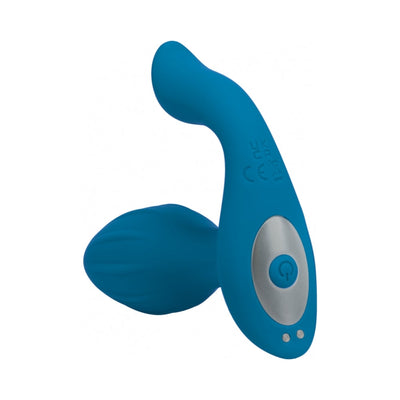 LEVELZ Vibrating & Rotating Silicone Anal Plug with Ball Stimulator Teal