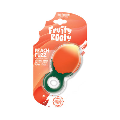 Fruity Booty Peach Fuzz Peach Vibe Ring Liquid Silicone Multi-Speed Rechargeable
