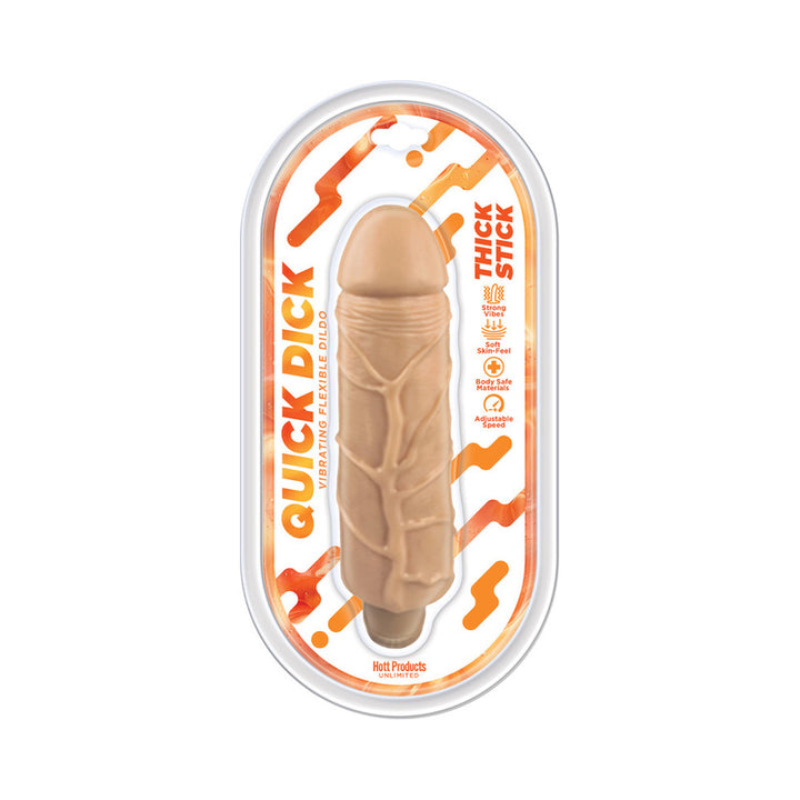 Quick Dick Thick Stick Multi-Speed Vibration Realistic Dildo 7.75in