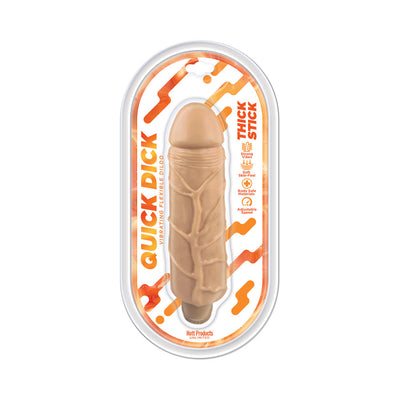 Quick Dick Thick Stick Multi-Speed Vibration Realistic Dildo 7.75in