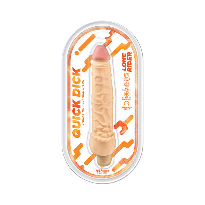 Quick Dick Lone Rider Multi-Speed Vibration Realistic Dildo 8in