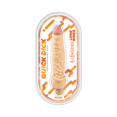 Quick Dick Lone Rider Multi-Speed Vibration Realistic Dildo 8in