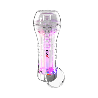 PDX Elite ViewTube XXL See-Thru EZ-Grip LED Stroker - Clear