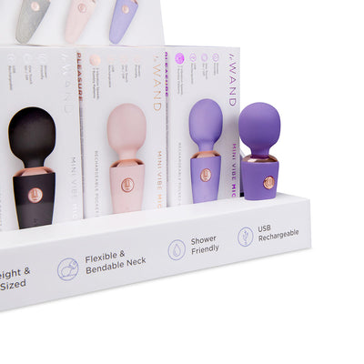 Le Wand Mini Micro Wand Prepacked 12-Piece Counter Display with Tester