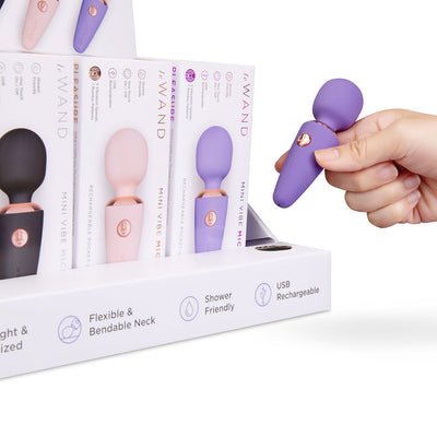 Le Wand Mini Micro Wand Prepacked 12-Piece Counter Display with Tester