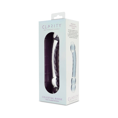 Clarity Celestial Ridge Glass Dildo