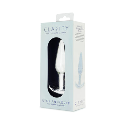 Clarity Utopian Floret Glass Dildo