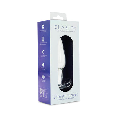 Clarity Utopian Floret Glass Dildo