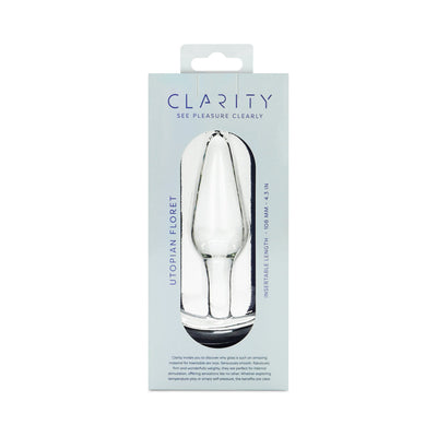 Clarity Utopian Floret Glass Dildo