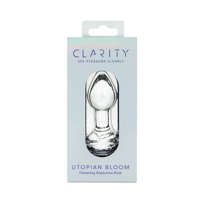 Clarity Utopian Bloom Glass Dildo