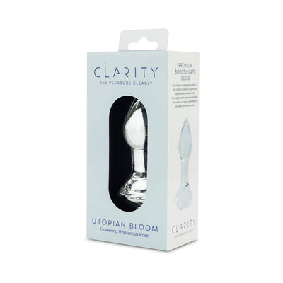 Clarity Utopian Bloom Glass Dildo
