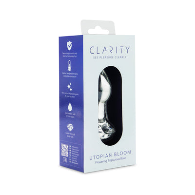 Clarity Utopian Bloom Glass Dildo