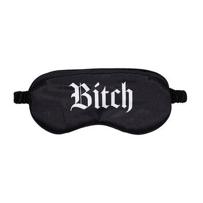Ouch! Bitch Printed Mask Satin Black